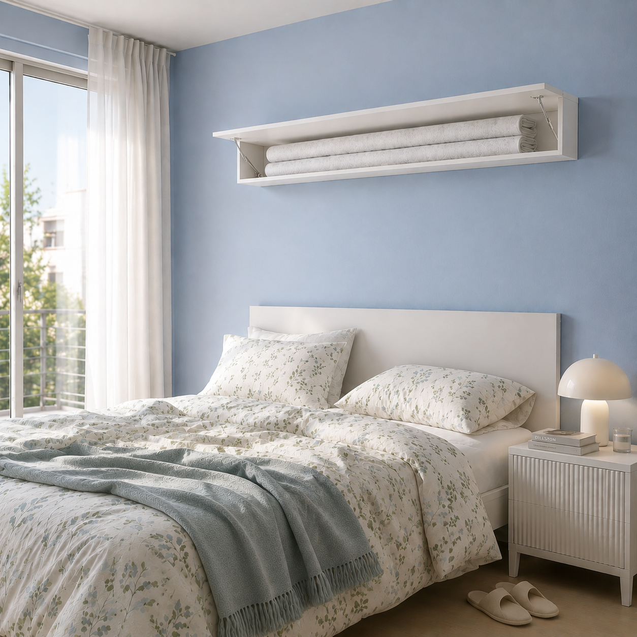 Premium Wooden Box Mosquito Net - White