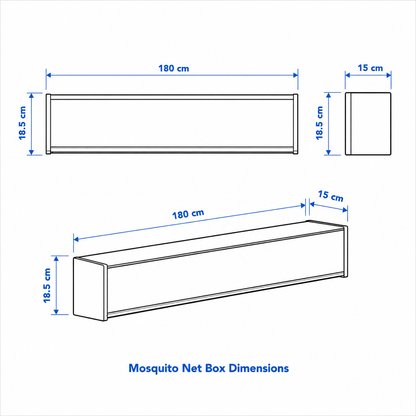 Premium Wooden Box Mosquito Net – Walnut Finish